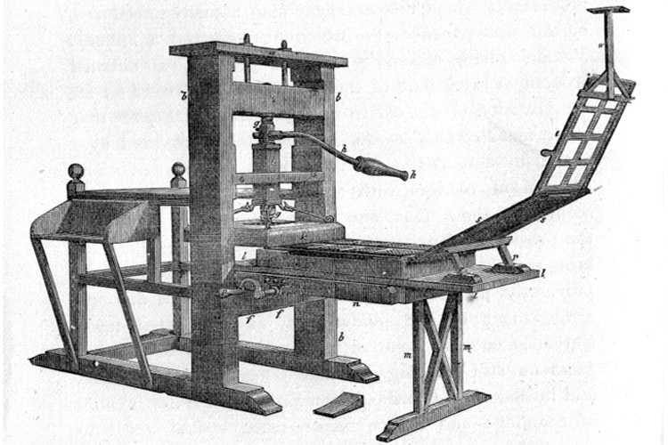 1683 -  Ahşap baskı makinesi