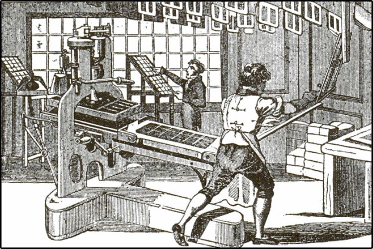 1800 - Tamamı metal ilk baskı makinesi (Earl Stanhope)